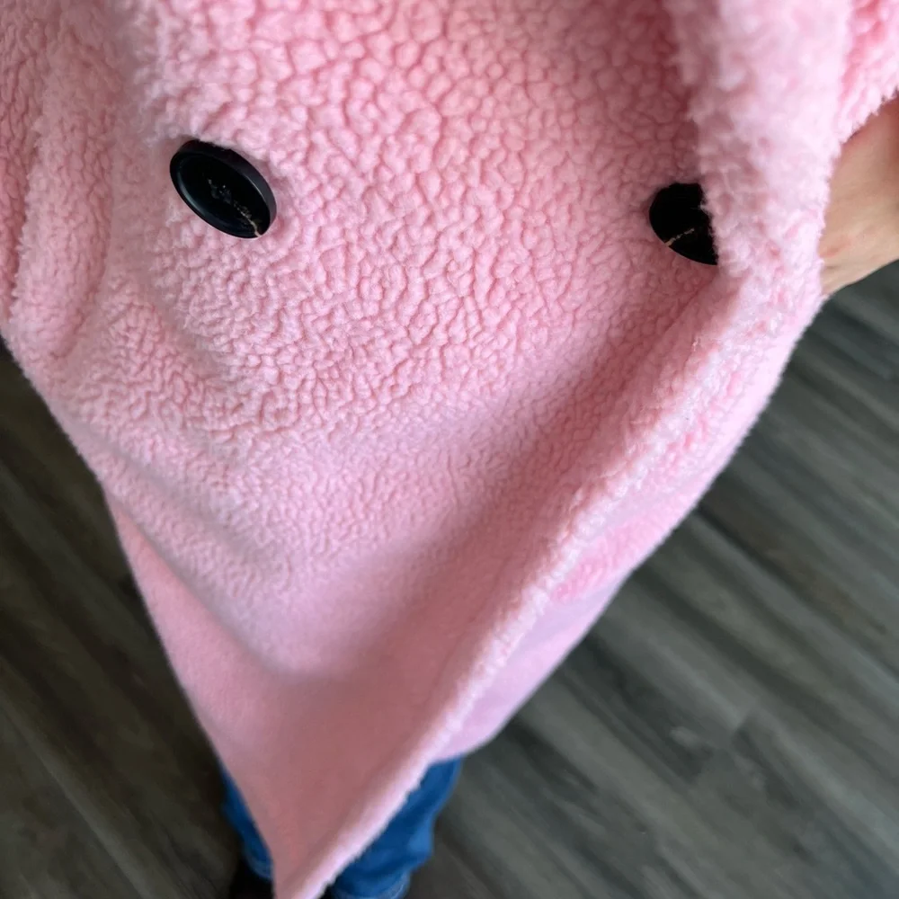 Pink Women's Teddy Coat - Picture 2 of 10